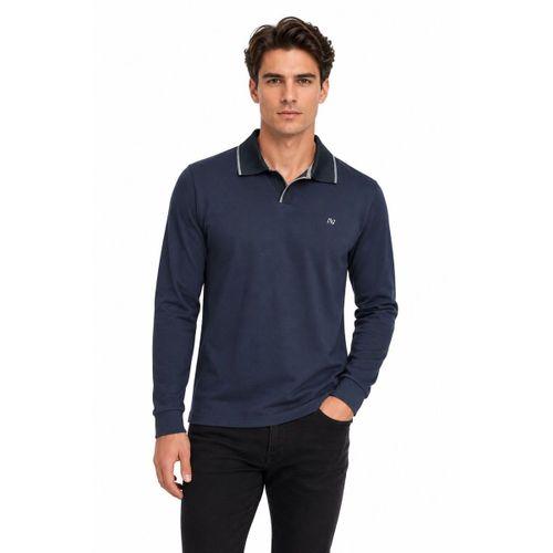Erkek Mevsimlik Spor Polo V Yaka Sweatshırt BGL-ST05469