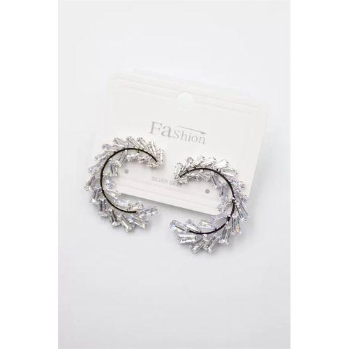 Zirkon Taşlı Küpe - Gümüş