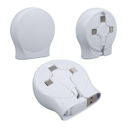 PowerMaster PM-27143 1 Metre Makaralı 3In1 Şarj Kablosu (Lightning - TYPE-C - Micro USB)
