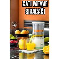 Meyve Sıkacağı Usb Şarjlı Taşınabilir Çift Bıçaklı Güvenlik Kilidi