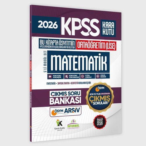 2026 FULLOrtaöğretim KPSS Matematik Kara Kutu ÖSYM Çıkmış Soru Bankası Son 15 Yıl(Sadece Lise)