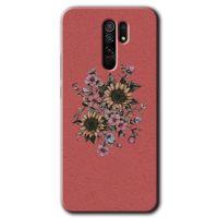 BeRa Aksesuar Xiaomi Redmi 9 Kılıf Baskılı Kapak - Retro Çiçek +Tam Kaplayan Mat Seramik