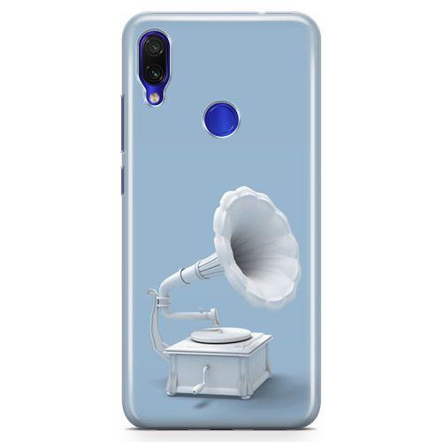Xiaomi Redmi Note 7 Pro Kılıf Gramofon Arka Kapak Koruma Desenli Full Koruyucu