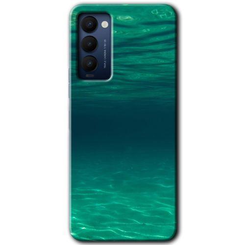 Tecno Camon 18P HD Baskılı Kılıf + 9D Tam Ekran Koruyucu - Derin Deniz