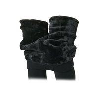 F.K Kadın İç Peluş Manşetli Yüksek Bel İnce Fitilli Termal Tayt