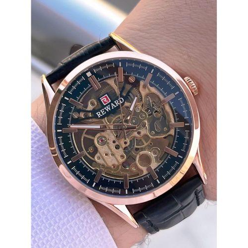 Reward Otomatik Deri Kordon 5 Atm Suya Dayanıklı Erkek Kol Saati VS.BLKT.0615