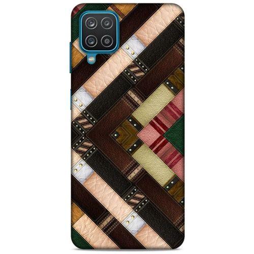 Lopard Samsung Galaxy A12 Uyumlu Kılıf Patchwork (7) Telefon Kılıfı