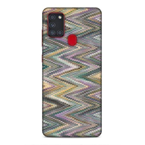 Samsung Galaxy A21s Uyumlu Kılıf Romans (47) Crystal Flex Kılıf Zig Zag