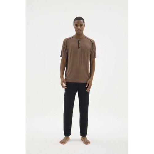 Kocabey Kkt-26153 Erkek Midi Yaka Pijama Takımı