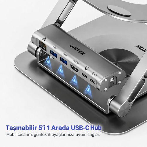 UNITEK 360° METAL 15.6” NOTEBOOK STAND (D1109CGY01)