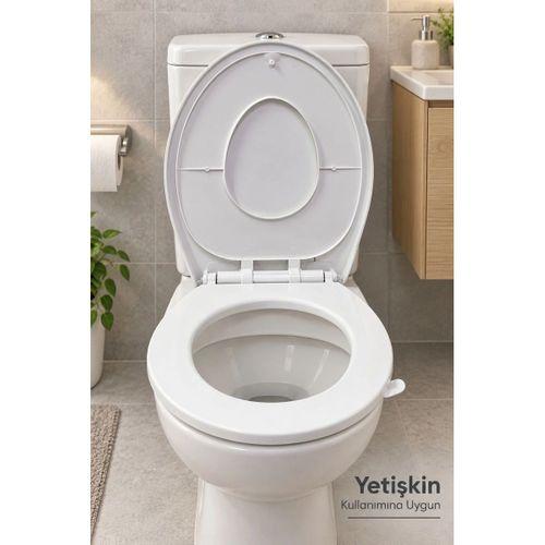 İç İçe Oturaklı Aile Tipi Beyaz Klozet Kapağı