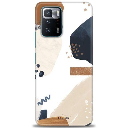 Xiaomi Poco X3 GT Kılıf HD Baskılı Kılıf - Bej + Tam Ekran Koruyucu