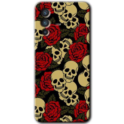 Vivo V23 5G Kılıf HD Desen Baskılı Arka Kapak - Kurukafa Aşk + Kırılmaz Cam