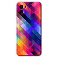 Vivo Y15s Kılıf HD Desen Baskılı Arka Kapak - Multi Oblique + Kırılmaz Cam