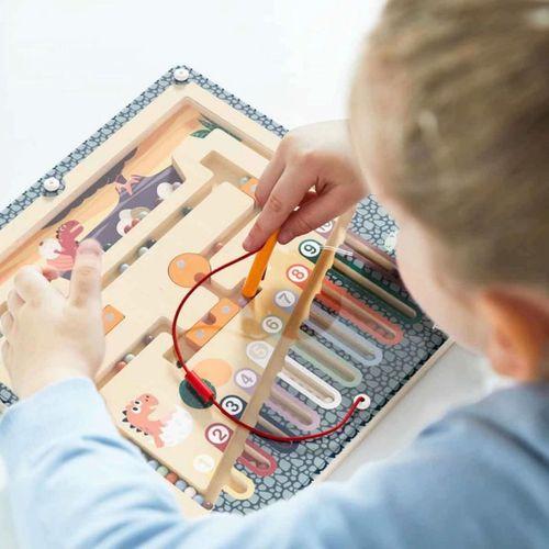 Eğitici Çocuk Tahta Manyetik Dinazor Yumurtası Labirenti