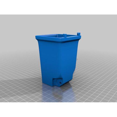 Mini çöp kutusu altta delikler ve tabak - 5145131