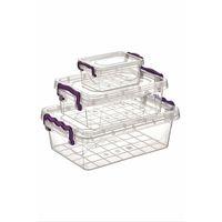 3'lü Viyola Mini Dikdörtgen Saklama Kabı Royaleks-ÇNK2076