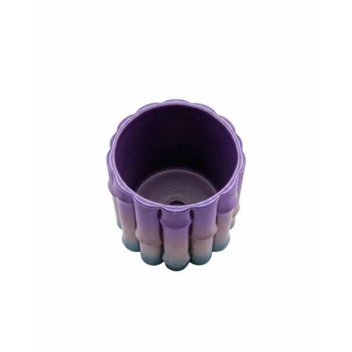 Mor Gri Dekoratif Vazo Modern Tasarım Salon Ofis Masa Üstü Aksesuar