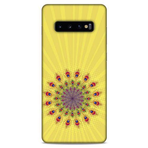 Samsung Galaxy S10 Plus Kılıf Desenli Özel Seri Tüyler (20) Koruyucu Kılıf