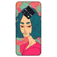 Lopard İnfinix Zero 8 Uyumlu Kılıf Sürreal Yüzler ♀ (44) Tough Armor Kılıf Desenli