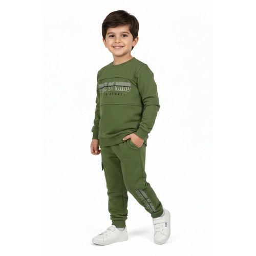 Erkek Çocuk Önü Baskılı Sweatshirt Ve Eşofman Alt Takım BGL-ST05249