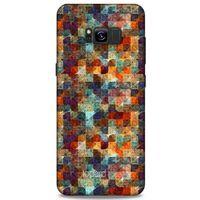 Samsung Galaxy S8 Plus Kılıf Pastel Renkler (4) Koruma Kılıfı Yeşil Kırmızı