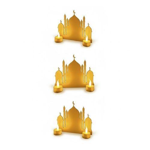 3d Cami Siluet Dekor 2 Pilli Mum Dahil Ramazan Masa Üstü