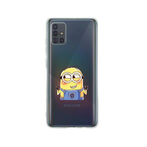 Samsung A71 Minions Desenli Premium Şeffaf Silikon Kılıf