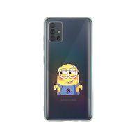 Samsung A71 Minions Desenli Premium Şeffaf Silikon Kılıf