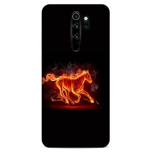 Lopard Xiaomi Redmi Note 8 Pro Uyumlu Kılıf FireX (28) Arka Kapak Ateşli At