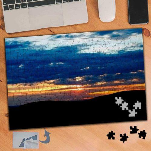 Gün Batımında Mavi Turuncu Gök 240 Parça Puzzle Yapboz Tablo-718