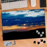Gün Batımında Mavi Turuncu Gök 240 Parça Puzzle Yapboz Tablo-718
