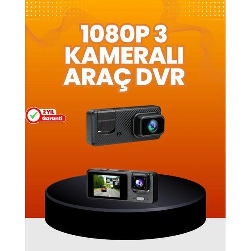 Araç İçi Güvenlik Kamerası | 3 Kanallı, 24 Saat Park Kaydı Destekli