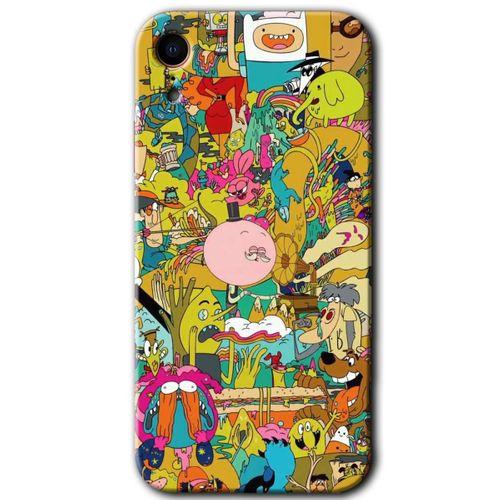 MRCİLETİSİM iPhone XR Kılıf Baskılı Kapak - Süper Çizgi Kahramanlar 2 +Tam Ekran Koruyucu