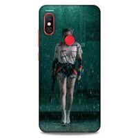 Xiaomi Redmi Note 6 Pro Uyumlu Kılıf Harley Quinn (12) Koruyucu Silikon Yeşil Yağmur