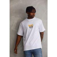 Unisex Baskılı Oversize T-Shirt - Beyaz