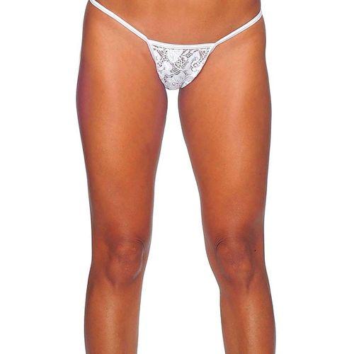 Beyaz Dantelli Tanga