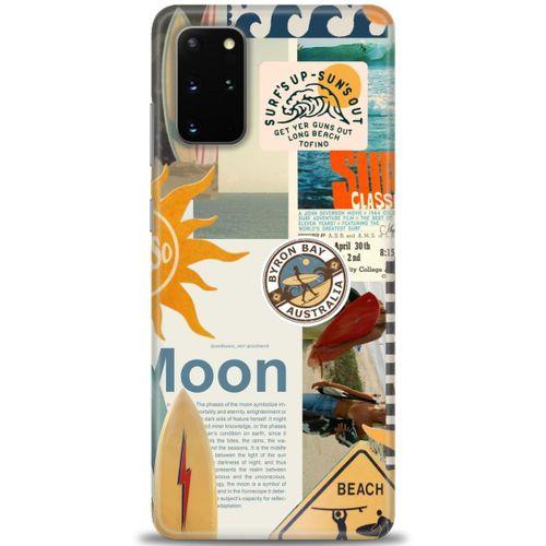 Samsung Galaxy S20 Plus Kılıf HD Baskılı Kılıf - Moon + Tam Ekran Koruyucu