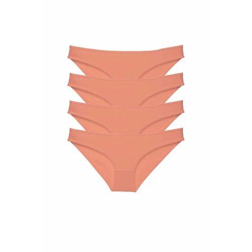 4 adet Süper Eko Set Likralı Kadın Slip Külot Pudra