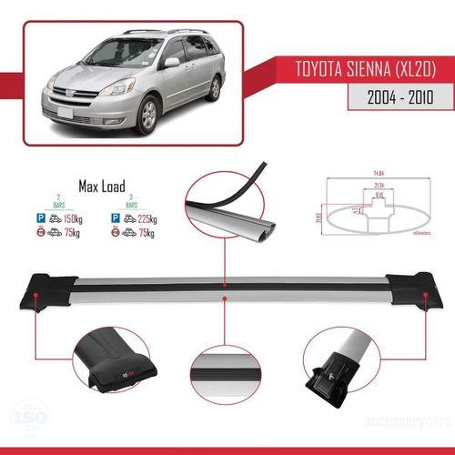 Toyota Sienna (XL20) 2004-2010 Arası ile Uyumlu FLY Model Ara Atkı Tavan Barı GRİ