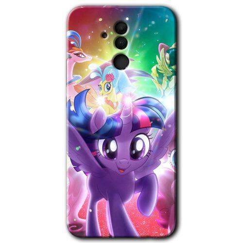 Huawei Mate 20 Lite Kılıf HD Desen Baskılı Arka Kapak + Temperli Cam - Pony