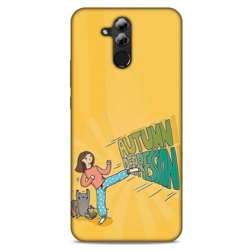 Huawei Mate 20 Lite Kılıf Depresyon (44) Tough Armor Kılıf Mor Kahve
