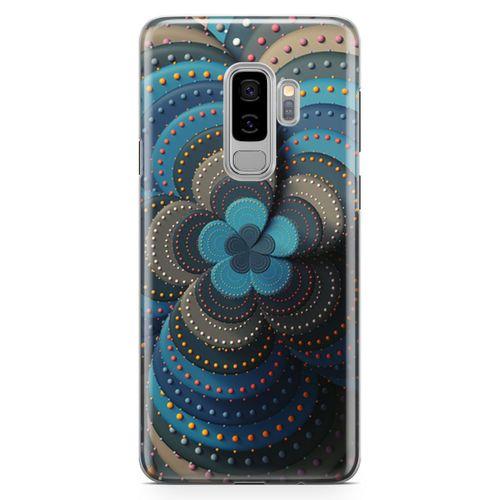 Samsung Galaxy S9 Plus Kılıf İnci Taşlı Çiçek Arka Kapak Koruma Desenli Full Koruyucu
