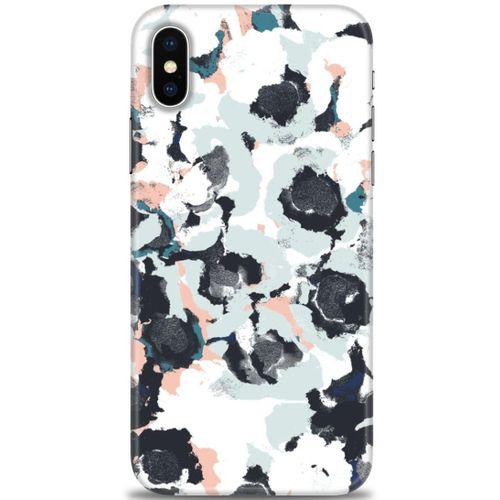 iPhone XS Max Kılıf HD Baskılı Kılıf - Sanatsal Siyah + Tam Ekran Koruyucu
