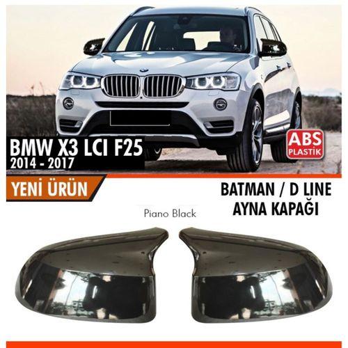 Bmw X3 Uyumlu Lci F25 2014-2017 Batman Ayna Kapağı Parlak Siyah Parça