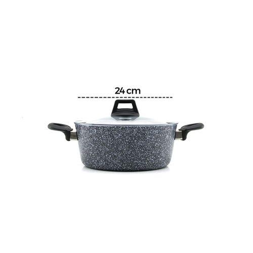 7 Parça Granit Tencere ve Tava Seti (20-24cm Derin, 27cm Cam Kapak, 26cm Tava)
