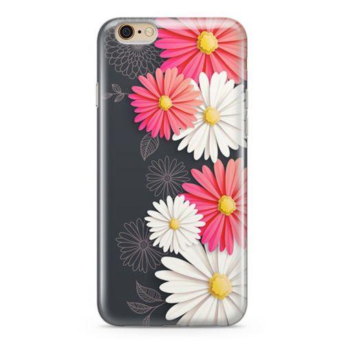 Apple iPhone 6 6s Kılıf Papatyalar Acarken Arka Kapak Koruma Desenli Full Koruyucu