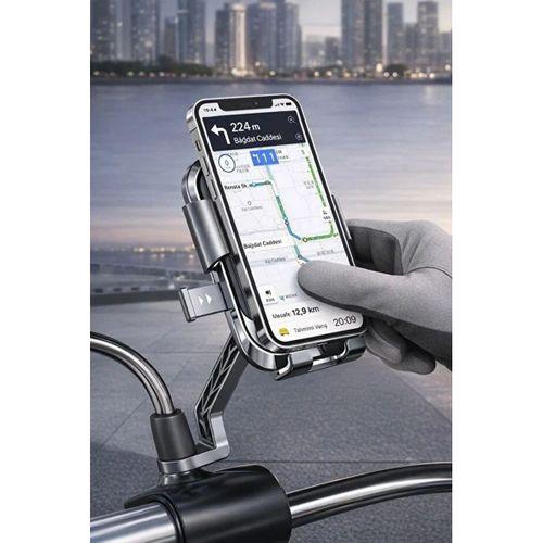 Xy-089 Motosiklet & Bisiklet Ayna Baglantılı Telefon Tutucu