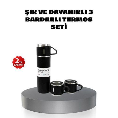 500 Ml Paslanmaz Çelik Termos Seti – Sızdırmaz, Vakumlu, Isı Koruma Özellikli, Taşınabilir Termos
