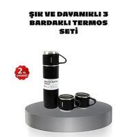 500 Ml Paslanmaz Çelik Termos Seti – Sızdırmaz, Vakumlu, Isı Koruma Özellikli, Taşınabilir Termos
